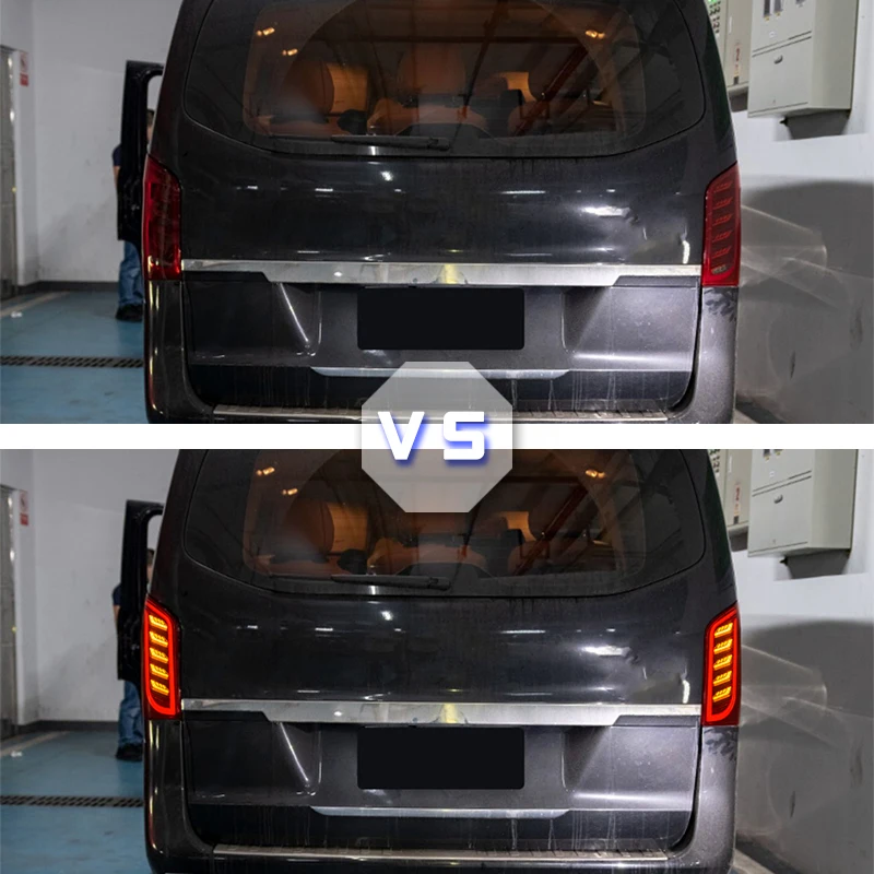 1 Pair tuning Tail light For Mercedes Benz VITO V250 V260 V260L Taillights LED w447 DRL Running lights Fog lights Rear