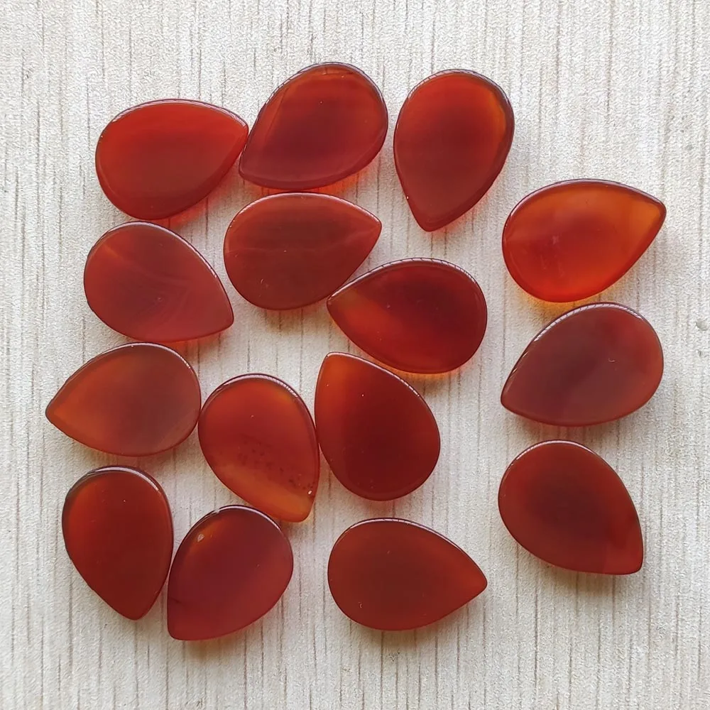 Wholesale 20pcs/lot 25x18mm fashion natural red onyx drop shape CAB CABOCHON stone beads for jewelry accessories making free