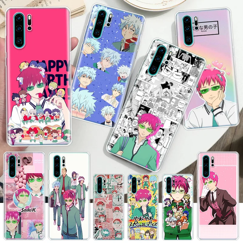 Anime The Disastrous Life Of Saiki K Kusuo Soft Phone Case For Huawei Honor 10 9 20 Lite Y5 Y6 Y7 Y9 P Smart Z 2019 8A Pro 8X 8S