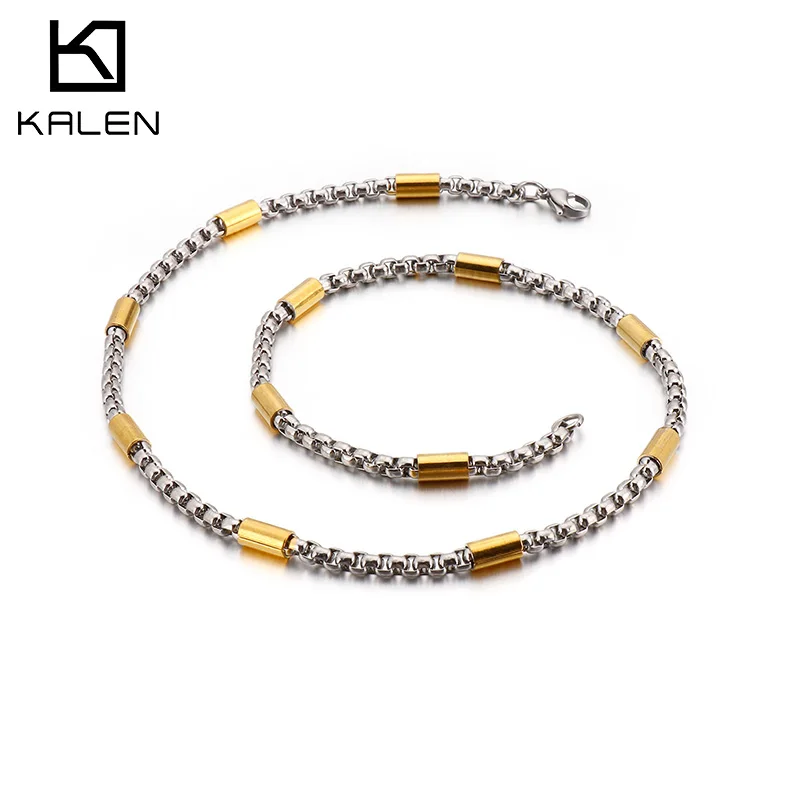 2.5mm 5mm Ferrero Bead Chain On Neck Fashion Hip Hop Link Necklace Stainless Steel  Men\'s Charm Jewelry Choker