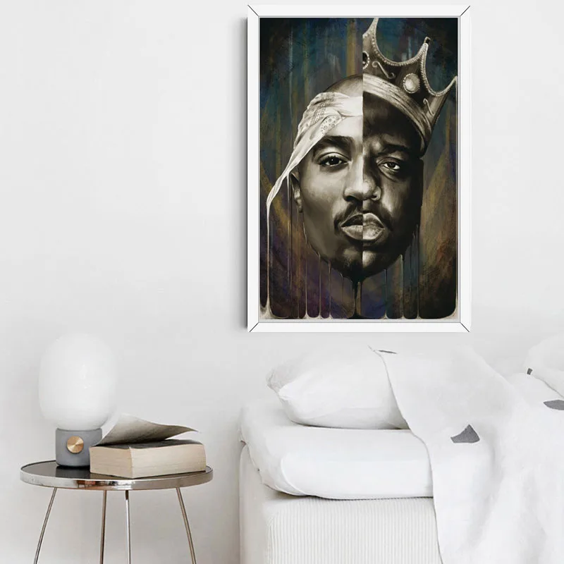 The Notorious B.I.G Biggie Smalls Hip Hop Gangsta Rap Music Singer Rapper Art Canvas painting Poster Wall Home Decor