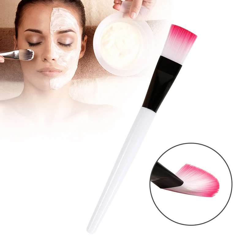 1/5/10pcs Fiber Mask Brush Makeup Brush Eye Face Skin Care Mask Applicator Cosmetic Mask Brush Tool White Handle For Beauty