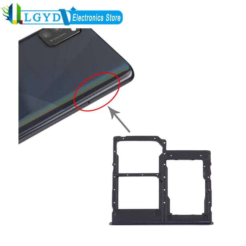 SIM بطاقة صينية + SIM بطاقة صينية + مايكرو SD بطاقة صينية حامل لسامسونج غالاكسي A41 / A415 الهاتف بطاقة حامل استبدال