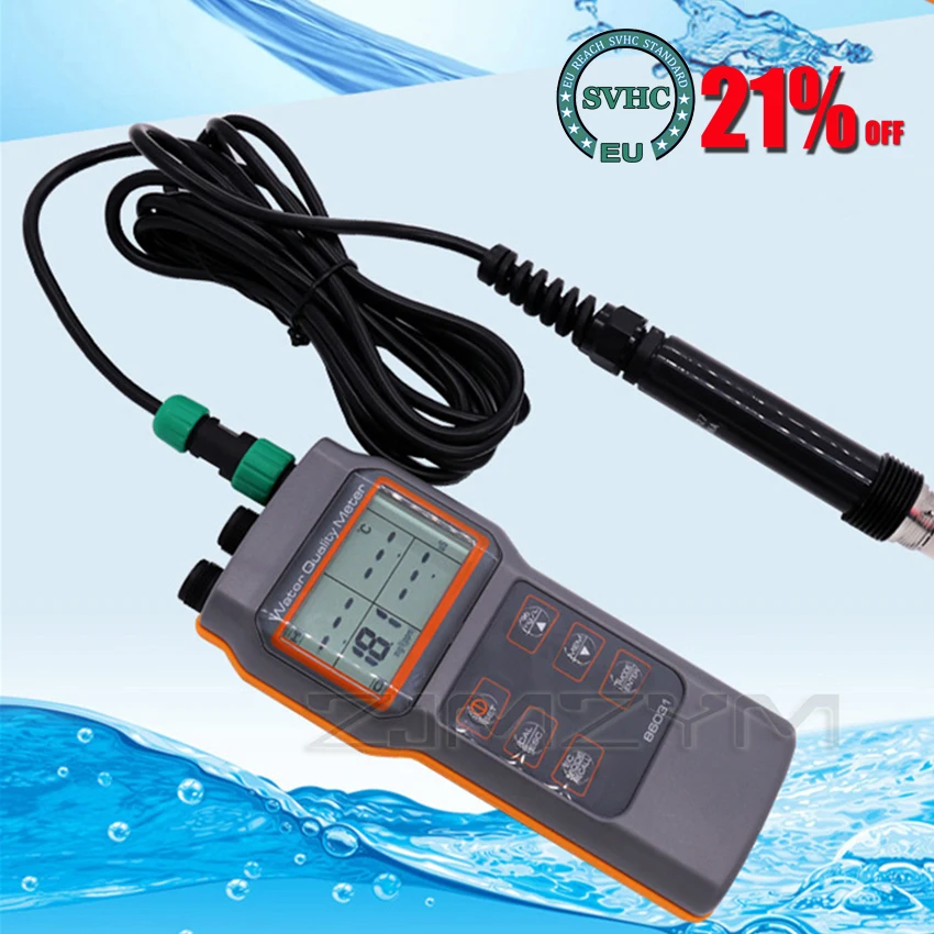 Portable AZ-86031 Dissolved Oxygen Meter With Water Quality Dissolved Oxygen Tester PH pH Meter Conductivity Salinity