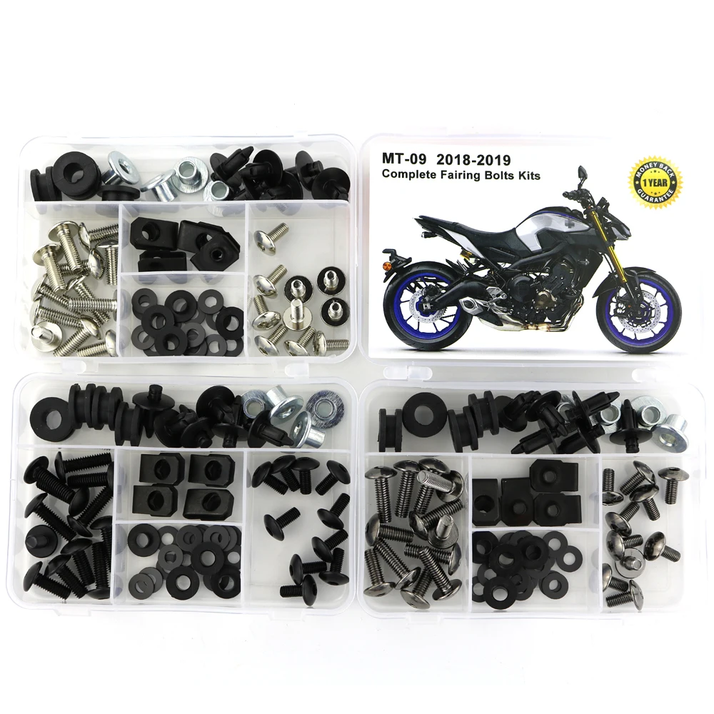 Fit For Yamaha MT-09 MT09 2018 2019 2020 Complete Full Fairing Bolts Kit Bodywork Screws Steel Clips Speed Nuts Covering Bolts