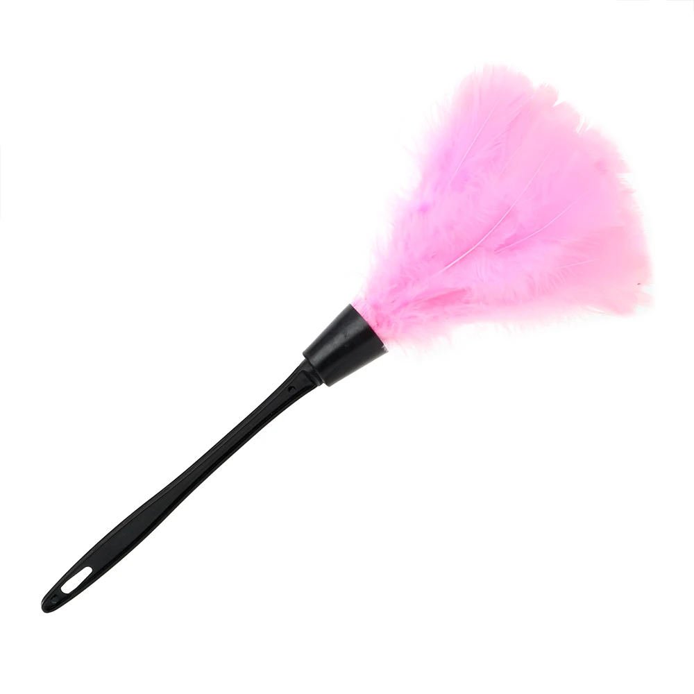 Soft Turkey Feather Duster 4 Colors Long Handle Dust Brush Household Home Cleaning Tools for Furniture Car Clean