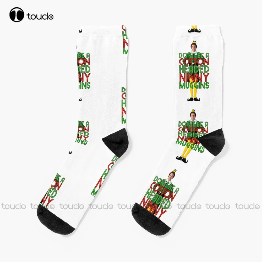 

Don'T Be A Cotton Headed Ninny Muggins Elf Christmas Movie Buddy Will Ferrell Funny Socks Womens Hiking Socks 360° Digital Print