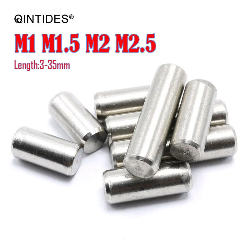 

QINTIDES 100/2000Pcs M1 M1.5 M2 M2.5 Parallel pins stainless steel high precision cylindrical pin positioning pins GB119