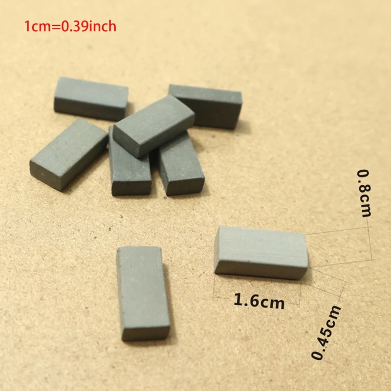 100pcs 1/16 Miniature Simulation Brick Diy Sand Table Diorama Landscape Scenery