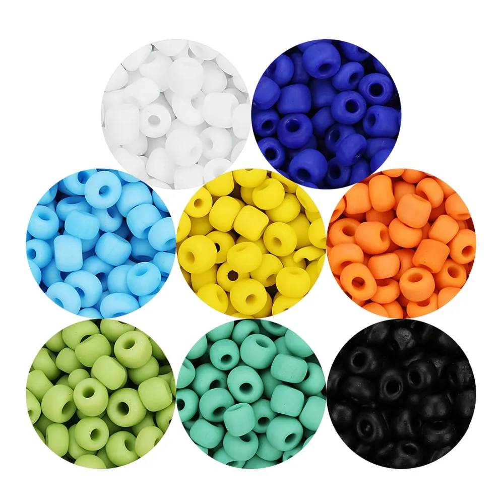 500pcs/lot 4mm Colored Glass beads Matte Color Small Seed beads Cheap Jewelry Material For Making Necklace Jewelry Finding