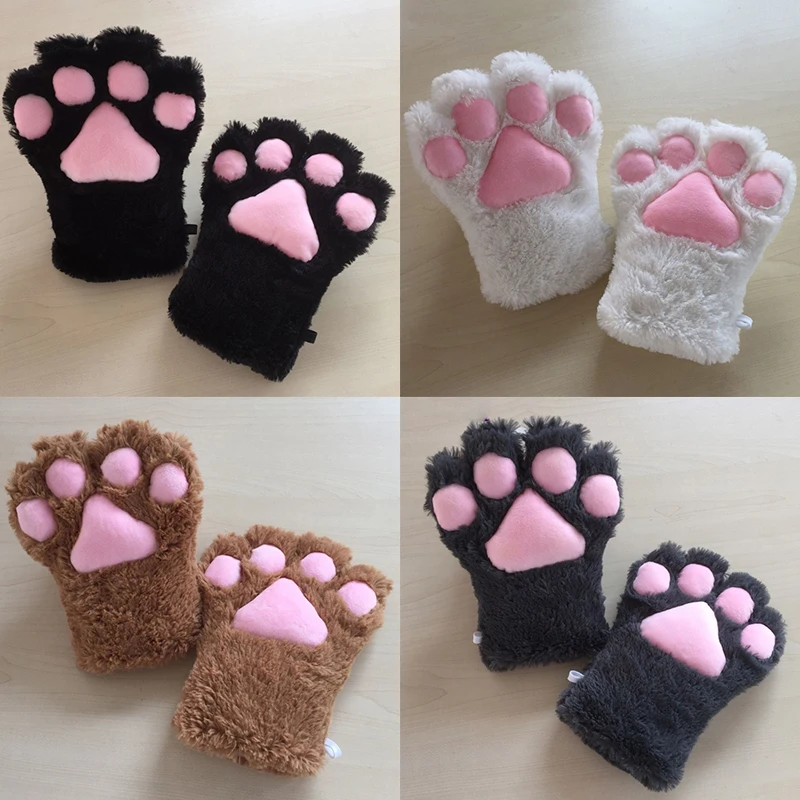 

Cat'S Claw Gloves Children And Women Cute Plush Cat'S Claw Gloves Soft And Warm Winter Outdoor/Cosply Performance Costume Props