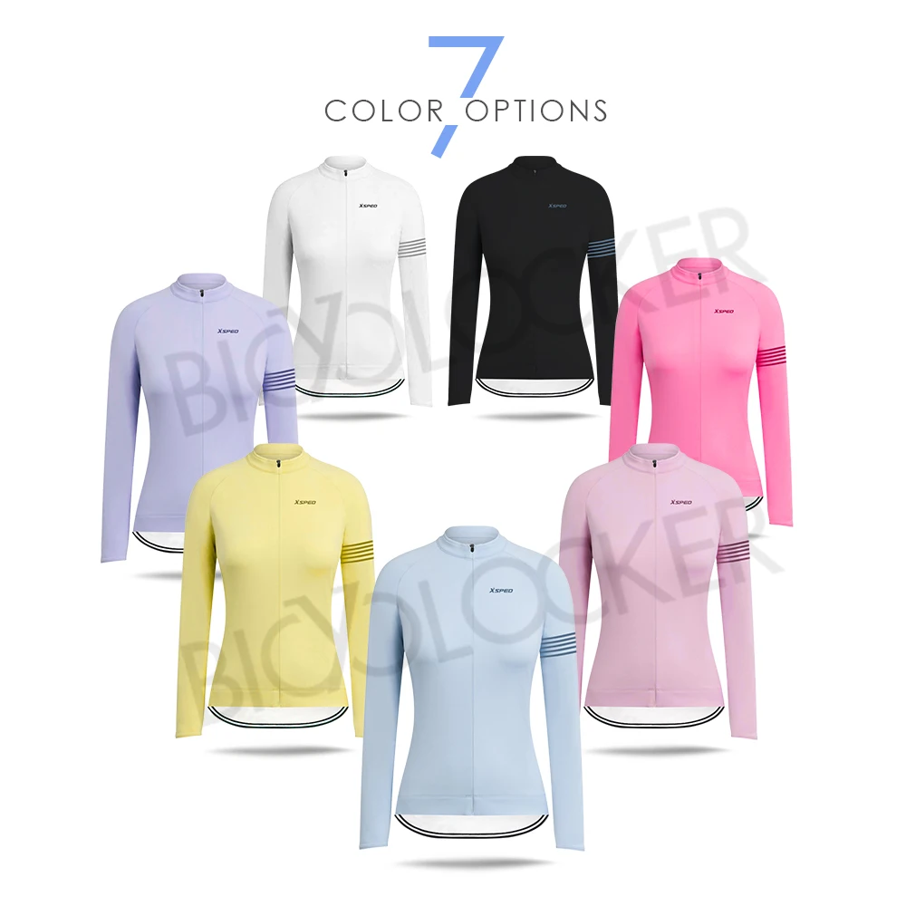 Winter Cycling Clothing Jersey Thermal Fleece Woman Long Sleeve Shirt Lady MTB Road Bike Tops Training Uniform Maillot Ciclismo