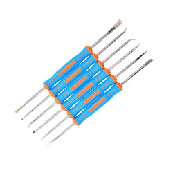 6 peças de ferramenta de reparo auxiliar de aquecimento e reparação de chapas de circuito eletrônicas de limpeza