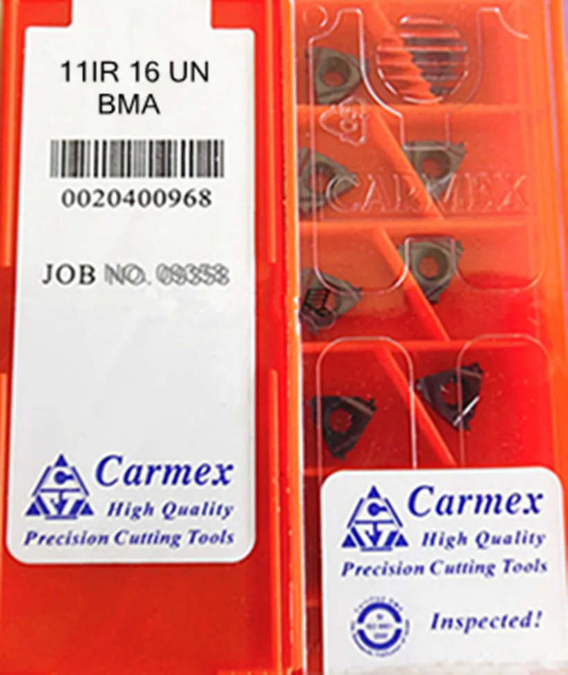 11IR 16UN 18UN 20UN 24UN 19W 19BSPT BMA Carmex موضوع إدراج معالجة الفولاذ المقاوم للصدأ والفولاذ
