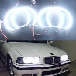 4pcs Led Angel Eyes White Halo Rings Error Free for BMW E36 E38 E39 E46 Light Kits