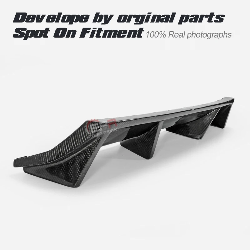 Carbon Diffuser Trim For Hyundai Genesis Sedan DH G80 2015 K Style Carbon Fiber Rear Diffuser (3Pcs) Body Kit Tuning