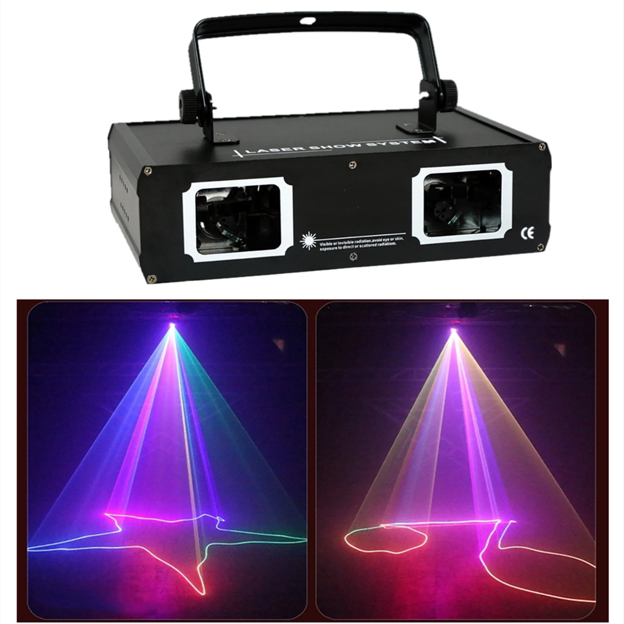 

Lampe Laser à 2 têtes, sortie d'usine, double trou, effet de scène, éclairage DMX512 pour DJ Disco fête KTV discothèque et piste