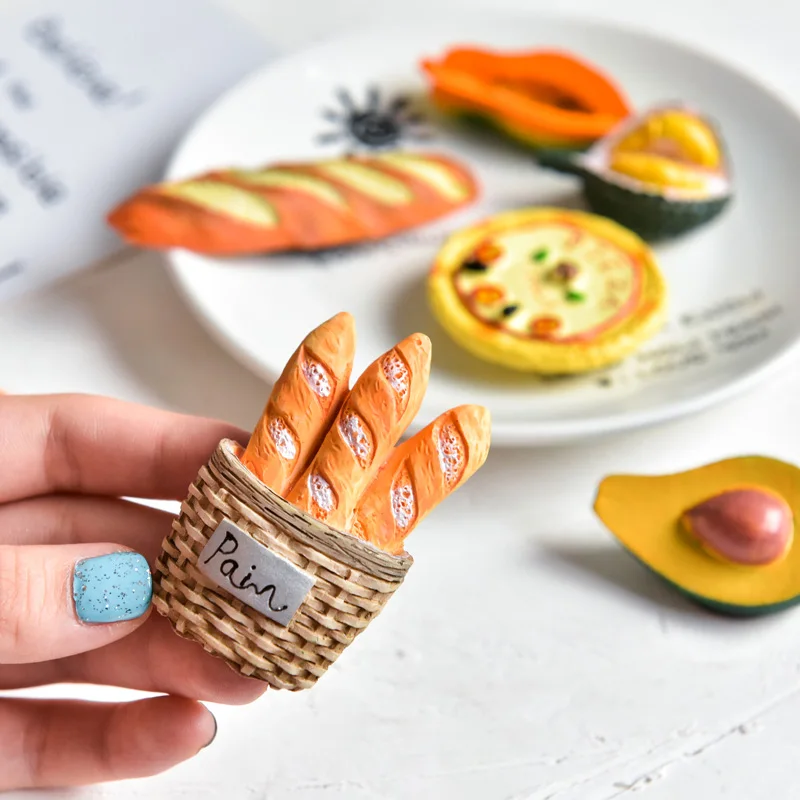 Refrigerator paste magnetic bread egg durian papaya personality creative cartoon cute gifts adorable decoration magnetic magnets