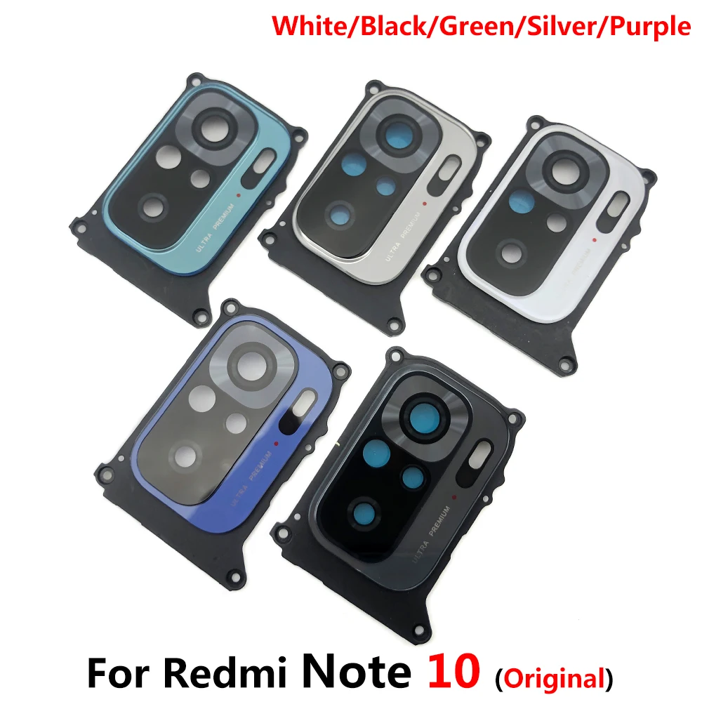 NEW Housing Back Rear Camera Glass Lens With Cover Frame Holder with Sticker For Redmi Note 10S 10 11S