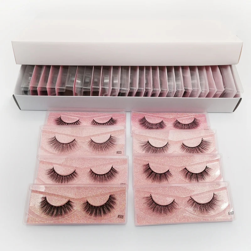 Wholesale Eyelashes 20 pairs Mink Eyelashes 3d Mink Lashes extension In Bulk Lashes Makeup False Eyelash Natural Fake Eyelashes