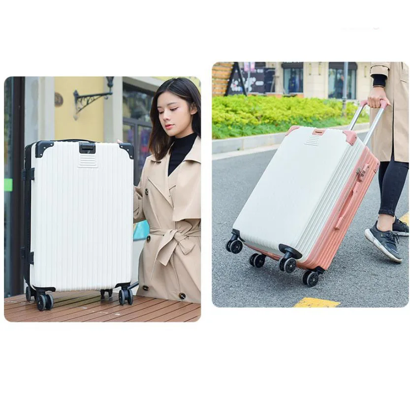 Valise de voyage avec chariot à roulettes pour femmes, bagage à main de 20 "22" 24 "26" 28 ", Charge USB, Valise d'embarquement, livraison gratuite