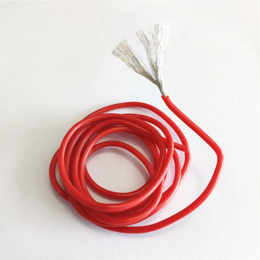 Black Red Heat-resistant Cable Soft Silicone Wire Line 12AWG 14AWG 16AWG 18AWG 20AWG 30AWG Tinned Copper Core Drop Shipping