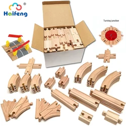 Wooden Train Track Accessories Toys Train Railway Compatible with Wood Trains Wood Tracks Railway with All Brands Trains