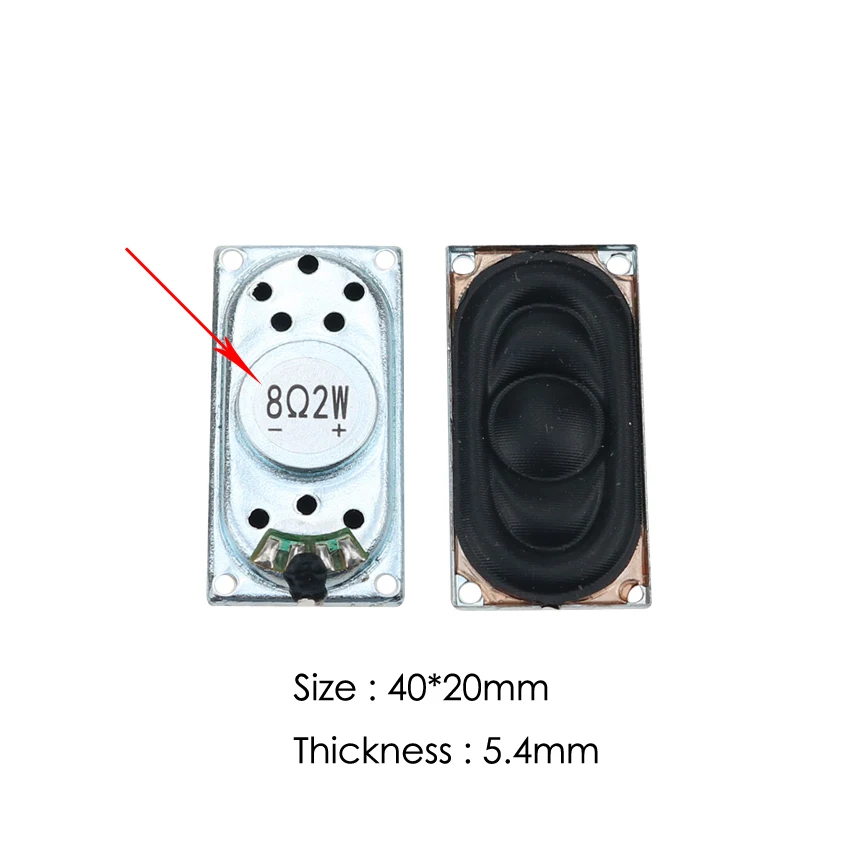 Yuxi-スピーカーフォン,1ピース,スピーカーフォン2 w 4r 8r 4020 3520 5030,ラウドスピーカー4 8オーム2ワット50x30 35x20 40x20mm,厚さ5mm 5.4mm