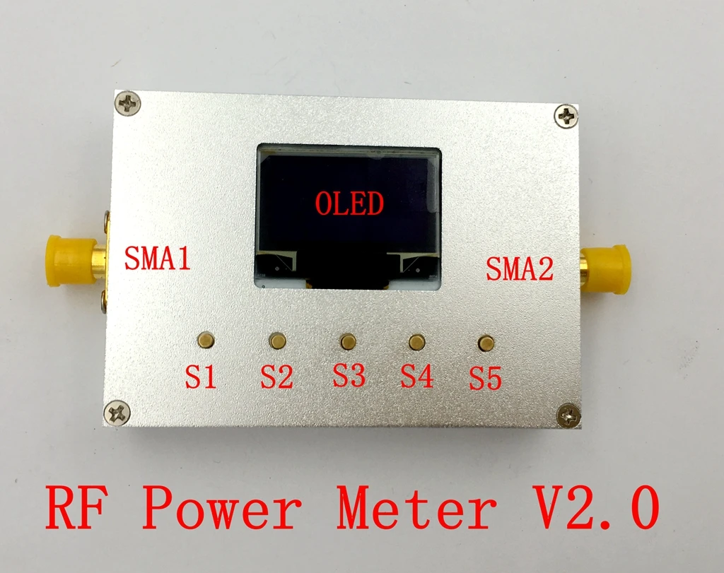 Imagem -05 - Medidor de Potência V2.0 Oled Display rf Potência Atenuação Valor Mais Sofware 10w 30db Atenuador para Amplificador de Rádio Presunto 100k10ghz rf