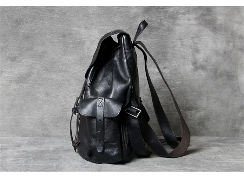 PNDME designer luxury genuine leather men's women's backpack fashion vintage high quality soft cowhide travel laptop bagpack