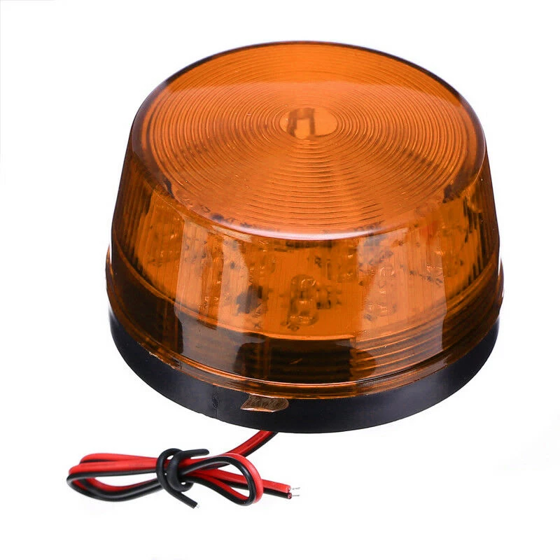 Car LED Flashing Light Strobe Emergency Alarm Lamp Round Auto Roof Warning Signal Flash Lamp Beacon Bulb For RV Truck DC 12V