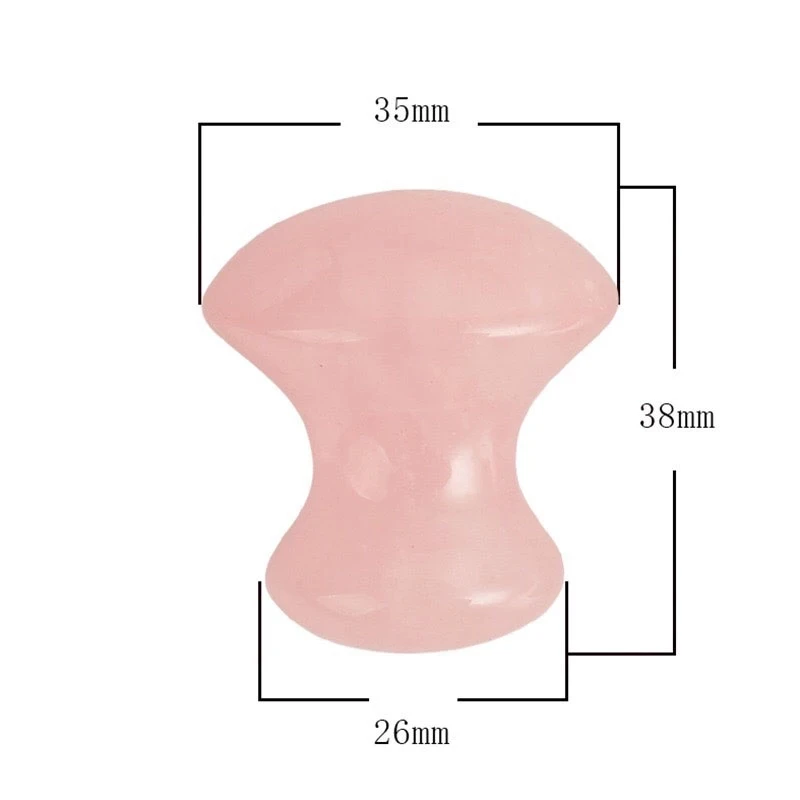 3/5 PC Jade Mushroom Shape Massage Tool Natural Rose Quartz Jade Stone Gua Sha Facial Eye Neck Skin Scraper SPA Relax Foot Care