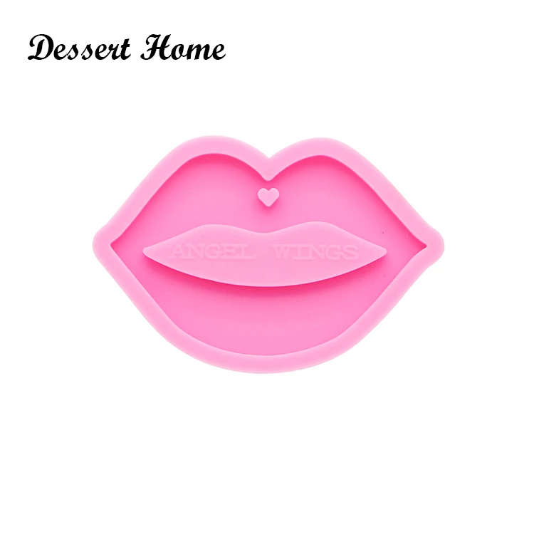 DY0170 Resin Silicone Lips Mold Epoxy Resin Molds For DIY Keychain Jewelry Making Tools Shining resin moldes