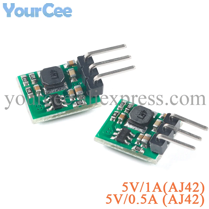 2pcs DC-DC Step Down Buck Power Module DC to DC 12V/0.5A 5V/1A 3 Terminal Linear Output Short Circuit Protection Board