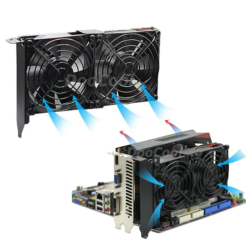 8CM 9CM Universal Desktop Computer VGA Cooler Partner Ultra Quiet 80MM 90MM 92MM Chassis PCI Graphics Card Cooling Fan Companion