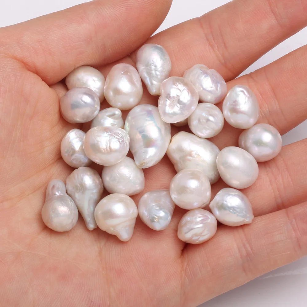 Natural Freshwater Pearl Loose bead irregular shape Pendants for Jewelry Making DIY women's elegant Necklace Accessories 10-12mm