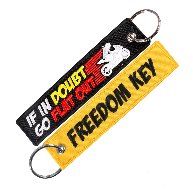 2PCS Freedom Key Ring For Cars Motorcycles Racing Key Chain Launch Cool Skull BRAAP Keychain Fashion Aviation Keychain Gifts