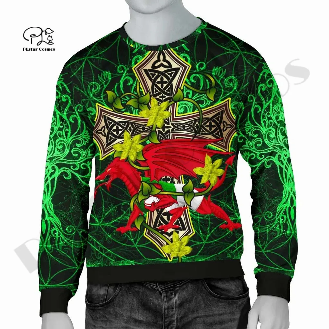 PLstar Cosmos 3DPrint Newest Celtic Wale Dragon Art Unique Men/Women Hrajuku Casual Streetwear Hoodies/Zip/Sweatshirt Style-11