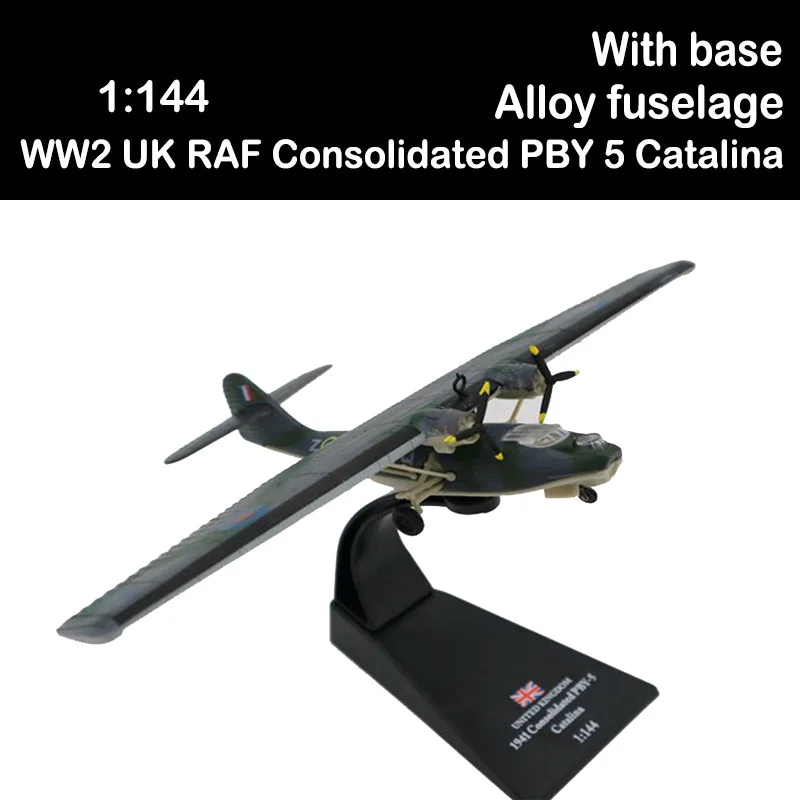 1/144 WW2 UK RAF Classic Consolidated PBY 5 Catalina Aircraft Fighter Canso Amphibious Plane Adult Gift Toys Model Toys Military