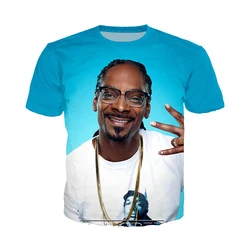 3D Print Men Women Streetwear Hip Hop Short Sleeve Snoop Dogg T-shirts Casual Harajuku Pullover Funny Rapper Tees Tops