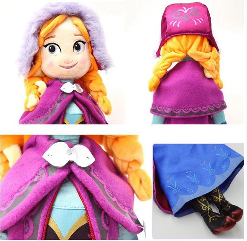 Disney Movie Frozen Plush Doll Elsa Anna Princess 40CM 50CM Stuffed Plushie Kids Pillow Birthday Toy