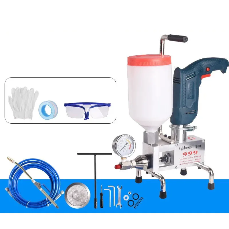 810/910W Epoxy injection pump Epoxy / Polyurethane foam Grouting Machine Steel Hose concrete repair crack 999 high quality grout