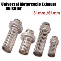 51mm / 61mm Universal Motorcycle Exhaust Silencer Delete Noise Sound Eliminator Reduce Noise Muffler Removable DB Killer