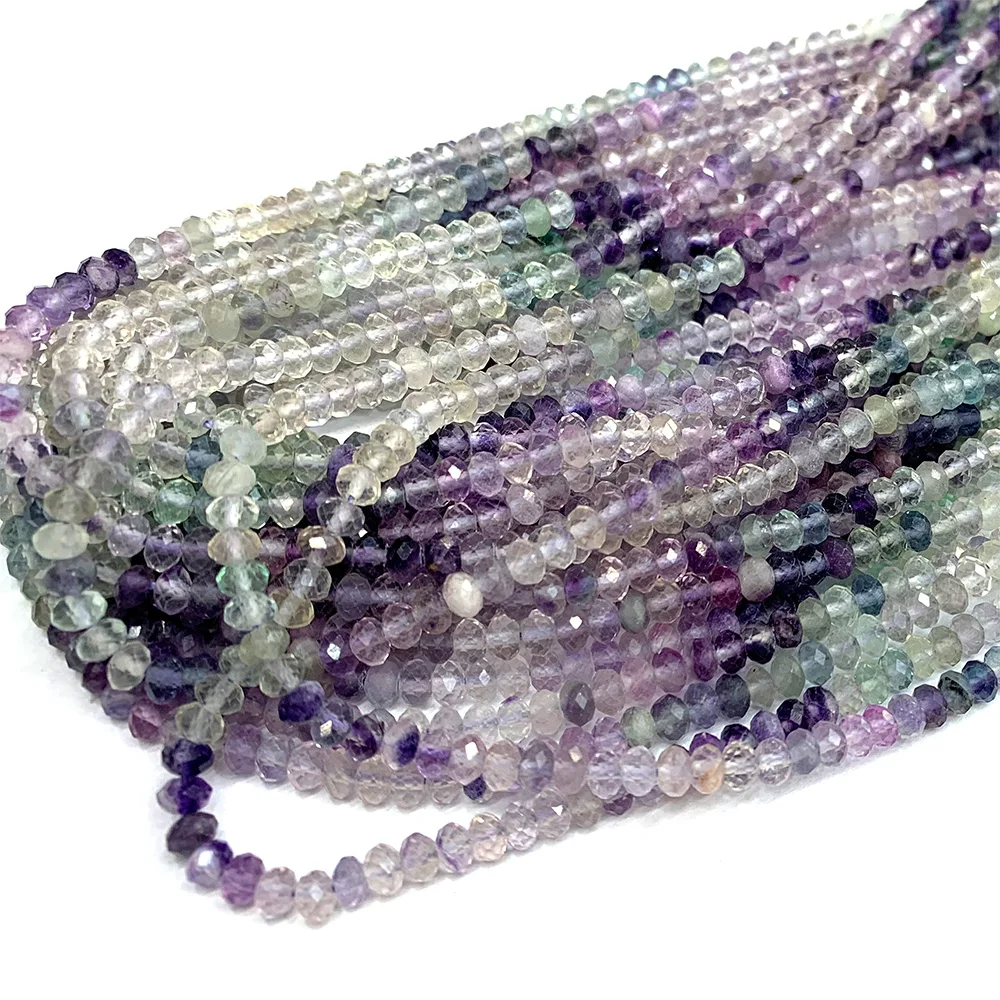 Veemake natürliche facettierte Rondelle Perlen Spinell Rubin Saphir Opal Apatit Turmalin Tansanit Smaragd Diopsid Aquamarin R2 – Detail 8