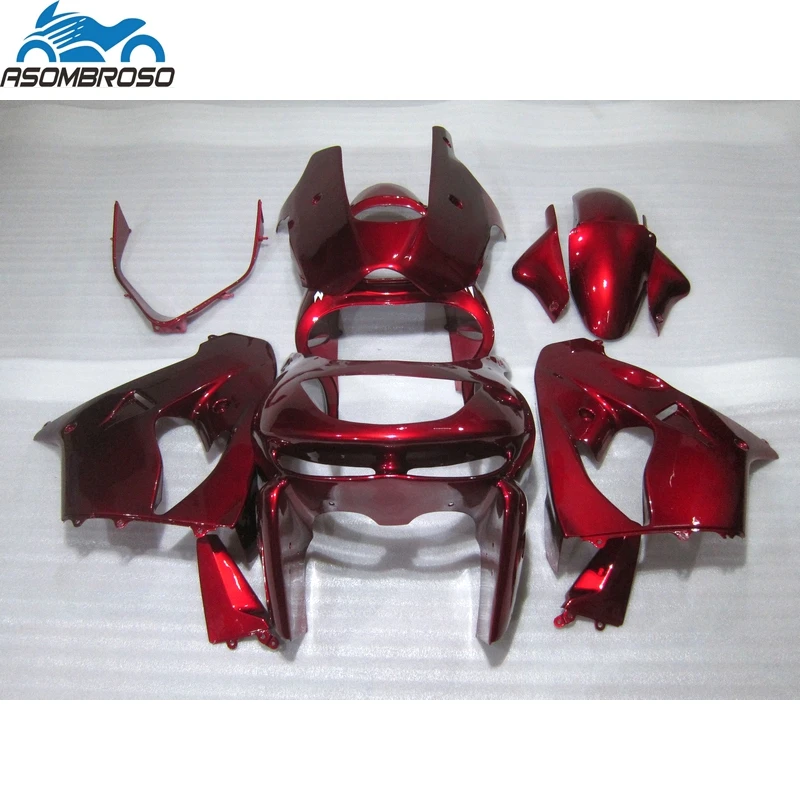 

Shiny Red Injection Molding Motorcycle parts for Kawasaki Ninja ZX9R fairing kit 1998-1999 plastic fairing set zx9r 98 99 YF07