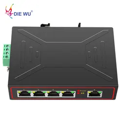 Interruptor industrial de metal, gabinete para ethernet, 5 portas, 10/100mbps, rj45, reforçado, switch de rede