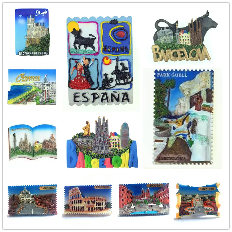 Europe Italy Tourist Souvenir Fridge Magnets Decoration Articles Handicraft Magnetic Refrigerator Collector Collection Gifts