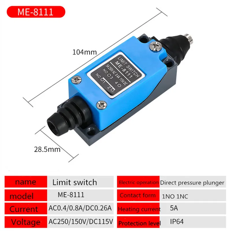 ME ME-8108 limit switch Rotary Adjustable Roller Mini Limit Switches TZ-8108 AC250V 5A NO NC 8108 8104 8111 8112 8122 8166 9101