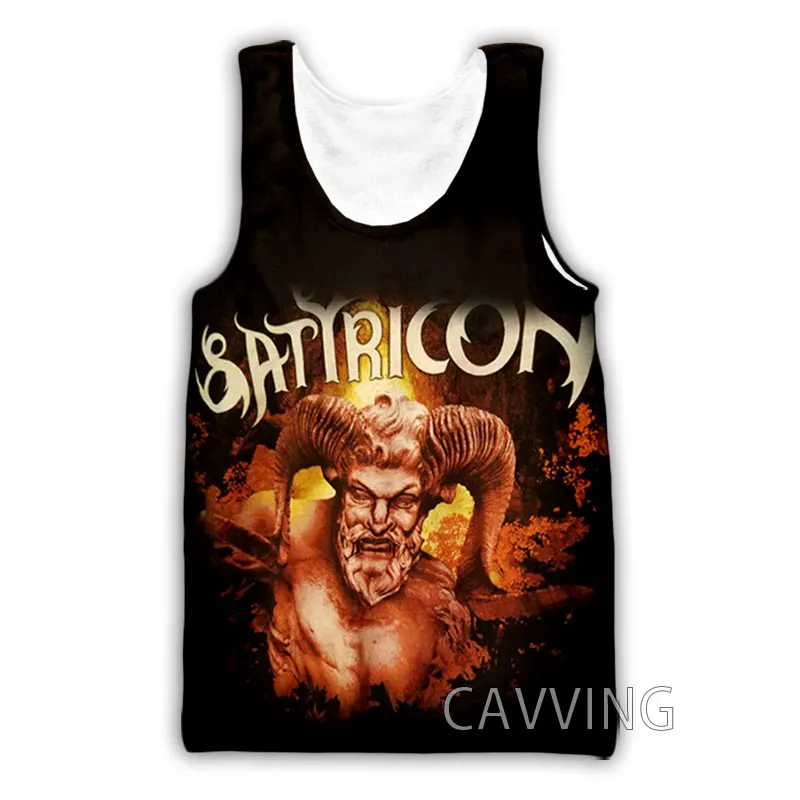 

CAVVING 3D Printed SATYRICON BAND Tank Tops Harajuku Vest Summer Undershirt Shirts Streetwear for Men/women