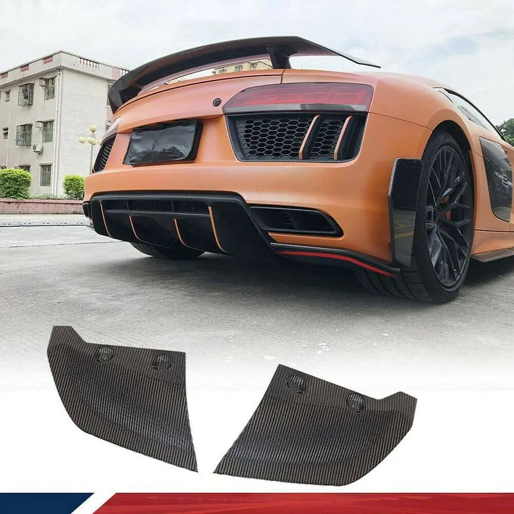 

Real Carbon Fiber Rear Bumper Splitter Body Kits Fit For Audi R8 2016-2019 2pcs